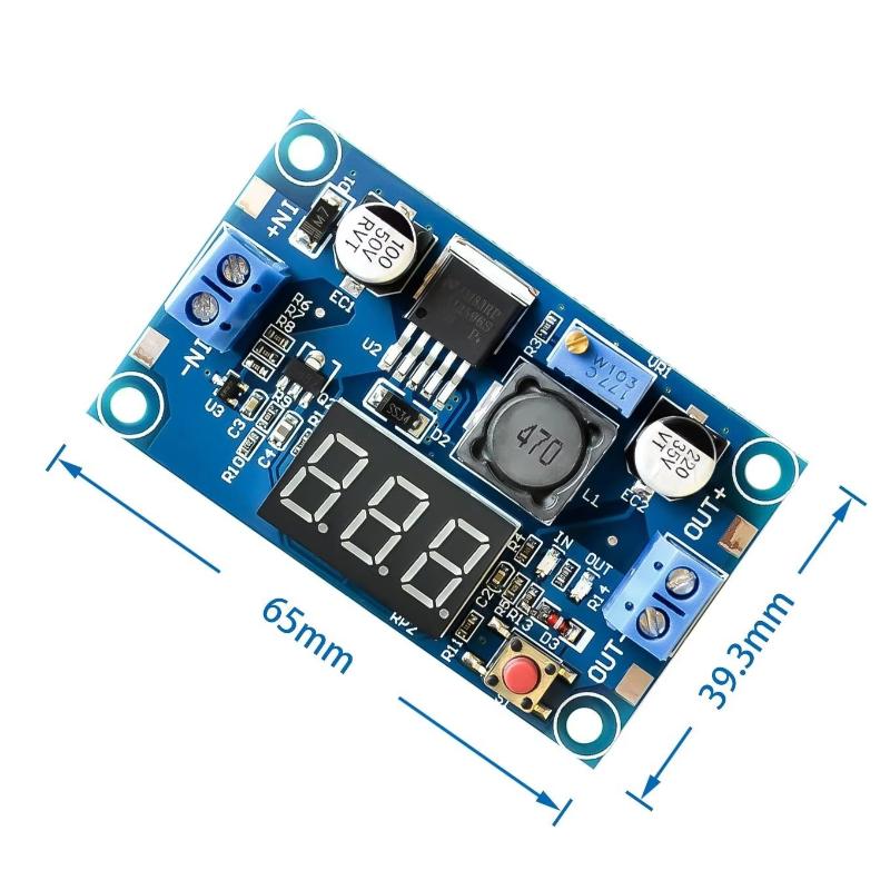 Diy Electronics Power Supply - Modulo di Alimentazione LM2596 con Display,