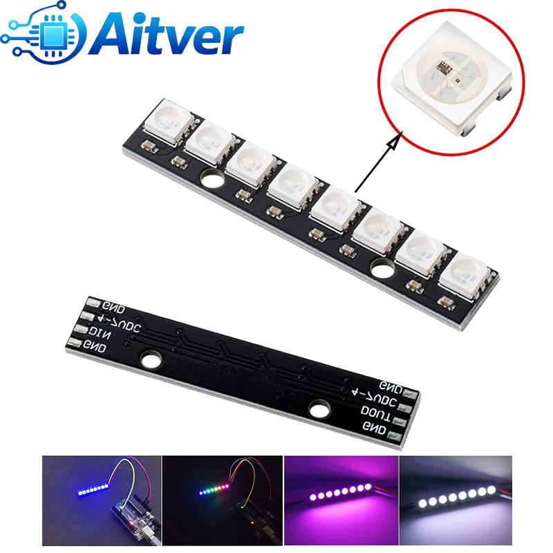 Diy Electronics Address - WS2812B Modulo LED RGB a 8