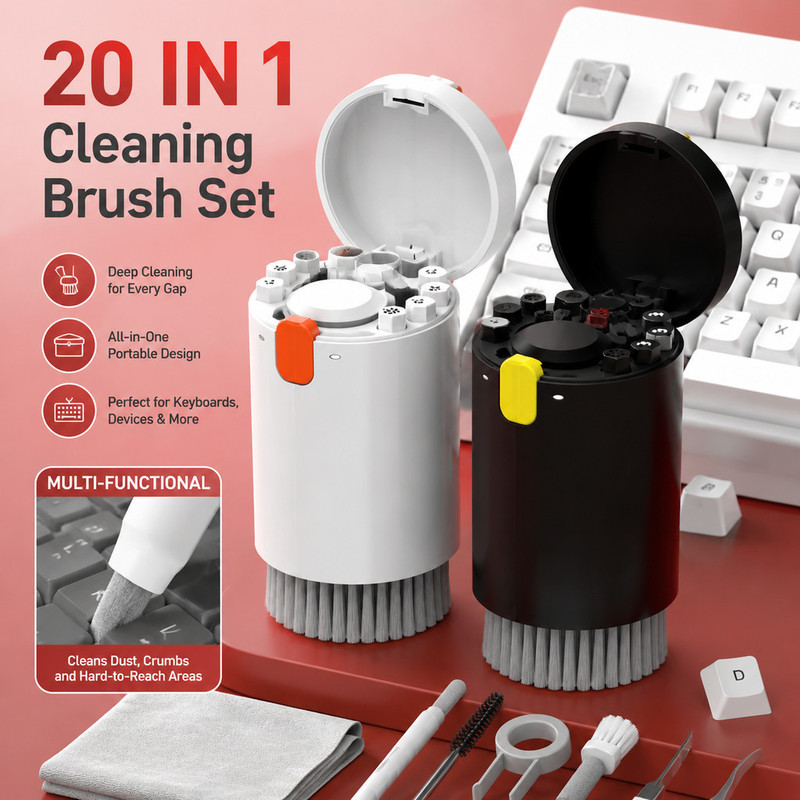 Learn Diy Electronics - Kit di Pulizia per Tastiera 20-in-1