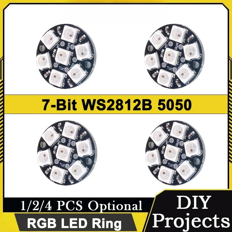 Anello LED RGB WS2812 5050 a 7 - Diy Electronics Address recensione e prezzo